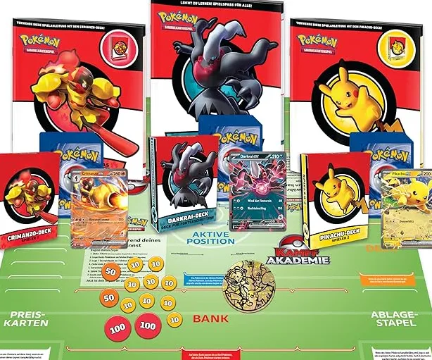 Pokémon-Sammelkartenspiel: Kampfakademie (Pikachu-ex Crimanzo-ex & Darkrai-ex) für 23,99 € inkl. Prime-Versand (statt 31,00 €)