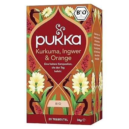 Pukka Bio Kräutertee Kurkuma Ingwer & Orang (20 Teelbeutel) für 2,99 € inkl. Prime-Versand (statt 3,99 €)
