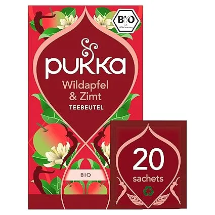 Pukka Tee Bio-Gewürz-Früchtetee Wildapfel & Zimt (20 Teebeutel) ab 2,84 € inkl. Prime-Versand (statt 4,99 €)