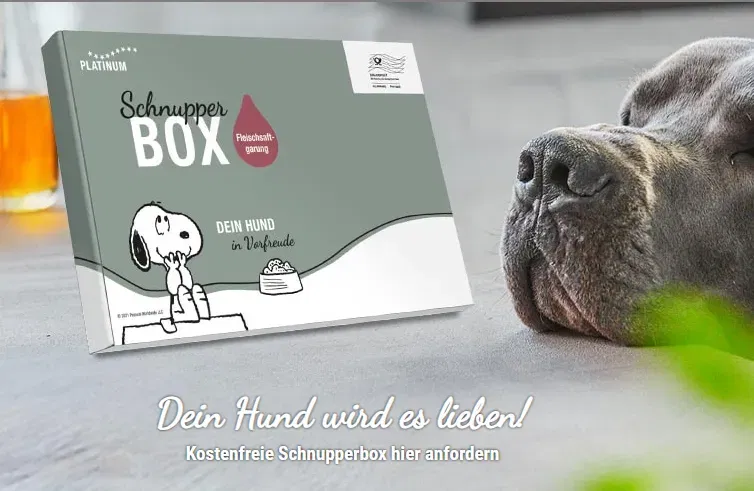 Gratis: PLATINUM Schnupperbox mit 70 % Frischfleisch für Hunde