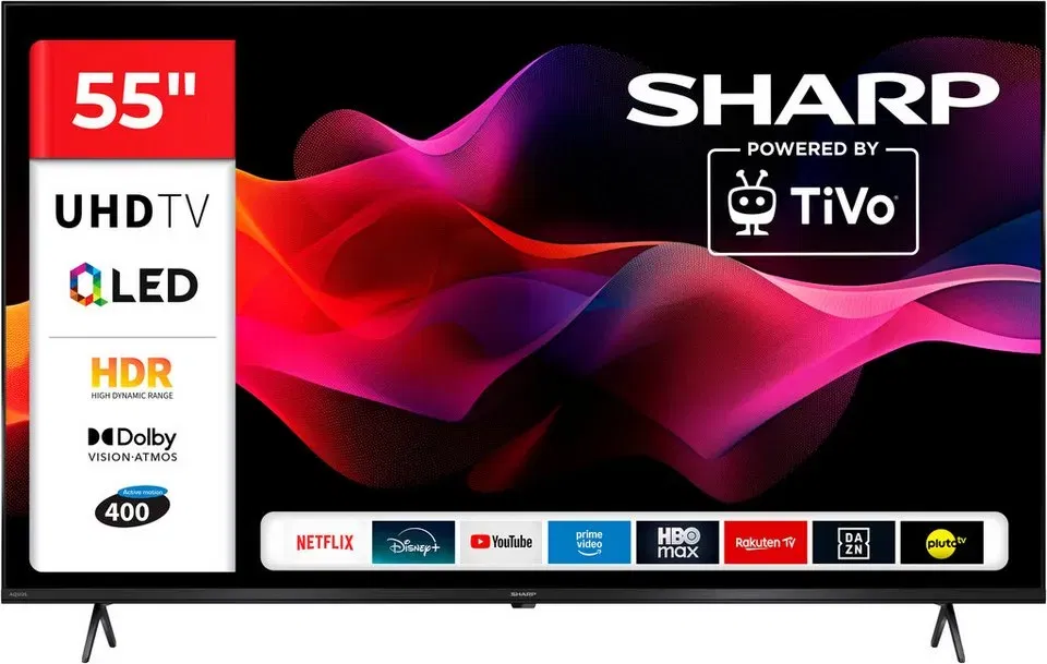Sharp 4T-C55HMx QLED-Fernseher ab 333,00 € inkl. Versand (statt 449,00 €)