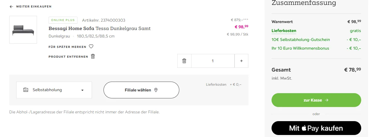 Schnäppchen, Deals Und Rabattcodes Des Tages - Sofa In Dunkelgrau Online Bestellen