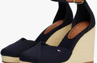 Schnäppchen, Deals und Rabattcodes des Tages - Tommy Hilfiger Damen Wedge Sandalen Flag Closed Toe mit Knöchelriemen Blau Space Blue 41