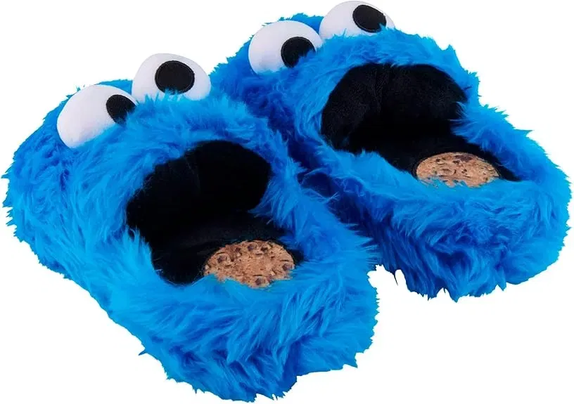 United Labels Kruemelmonster Hausschuhe 3D Pluesch Slipper Damen und Herren Pantoffeln mit Motiv Sesamstrasse Kruemelmonster Cookie Monster Blau Schnäppchen, Deals Und Rabattcodes Des Tages - Kruemelmonster Hausschuhe 3D Pluesch Slipper