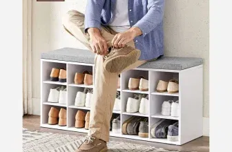 VASAGLE Schuhbank mit 15 Fächern für 46,99 € inkl. Versand