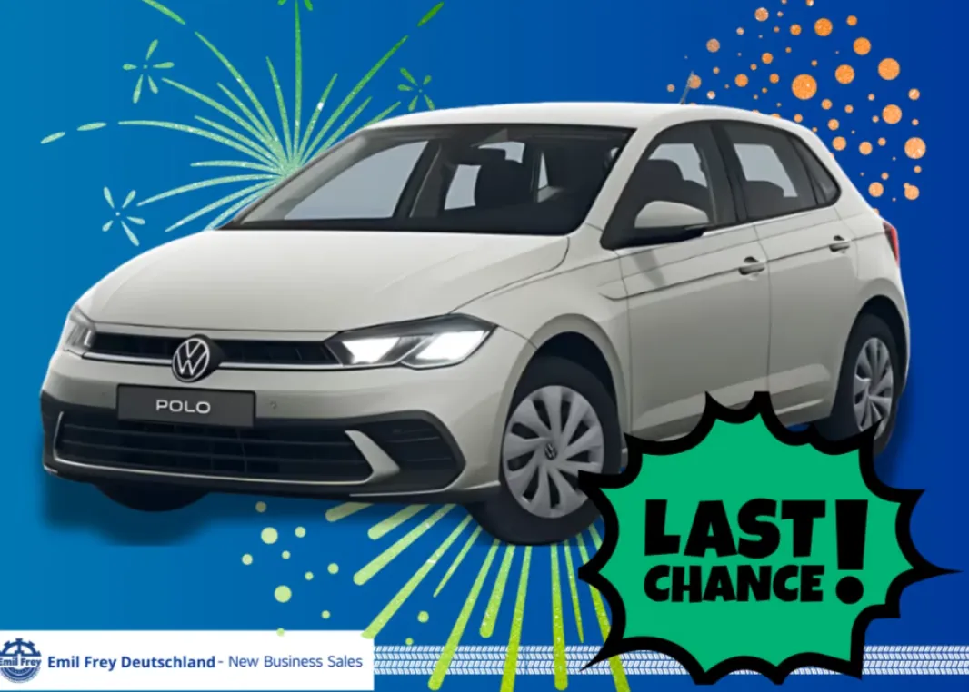 Volkswagen Polo mit 80 PS für 89,00 € / Monat + 1.709,00 € einmalig – LF 0,40 (Privat- und Gewerbekunden)