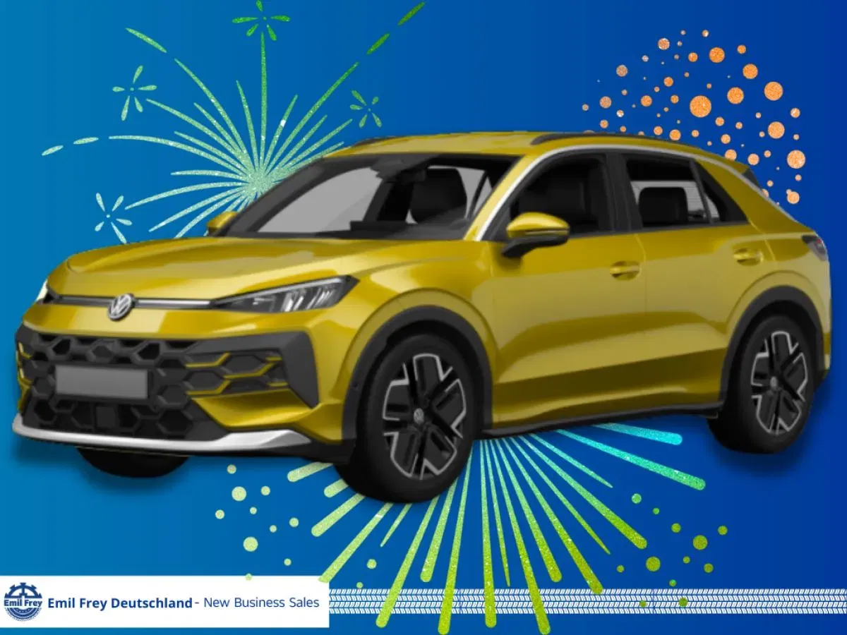 Volkswagen T-Roc 1.5 TSI mit 150 PS für 239,00 € / Monat + 1.490,00 € einmalig – LF 0,56 (Privatkunden)