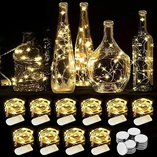 WEARXI Lichterkette Batterie 10 Stueck 2M 20 Mini LED Lichterkette mit Batterie Lichterkette Innen LED Lichterketten Batteriebetrieben Lichterketten fuer Zimmer Deko Hochzeitsdeko Weihnachtsdeko Schnäppchen, Deals Und Rabattcodes Des Tages - Wearxi Lichterkette Batterie 10 Stück 2M 20 Mini Led Lichterkette Mit Batterie Für Zimmer Deko