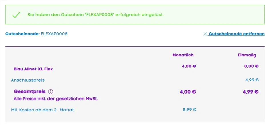 o2 Allnet XL mit 75GB 5G für 8,99€ mtl. – Flex-Tarif mtl. güntbar