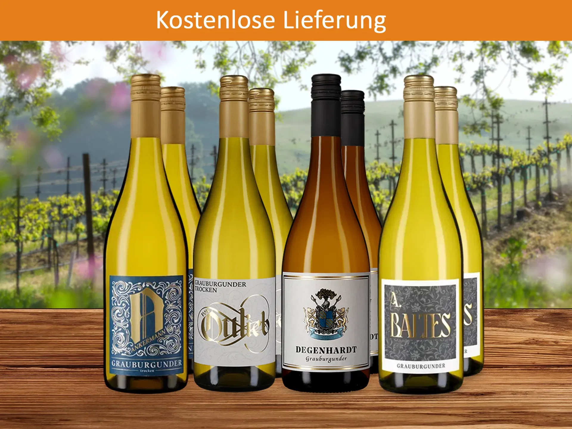 Weinfürst 4×2 Pfälzer Grauburgunder-Highlights für 44,44 € inkl. Versand