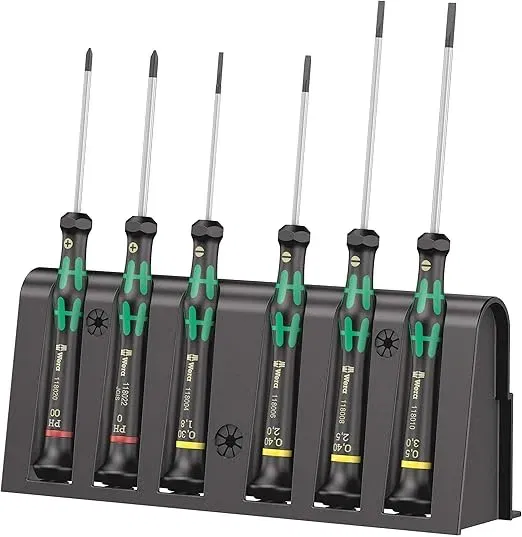 Wera Elektroniker-Schraubendrehersatz 2035/6 A + Rack 6-teilig für 20,54 € inkl. Prime-Versand
