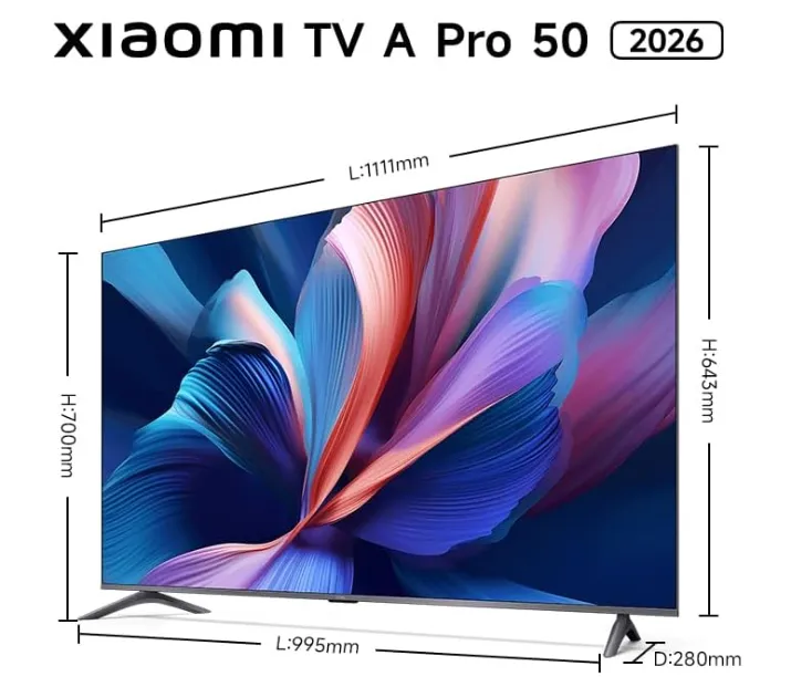 XIAOMI A Pro, 50″ 4K UHD QLED Smart TV mit HDR10, Game Boost 120Hz