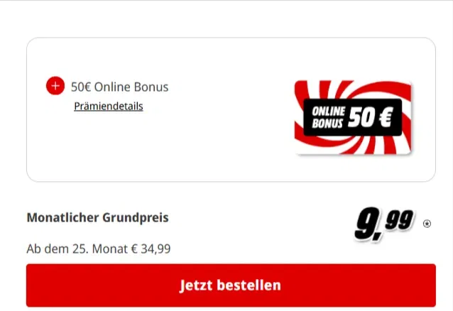 Telekom Allnet 30GB 5G für 9,99€ + 50€ Cashback