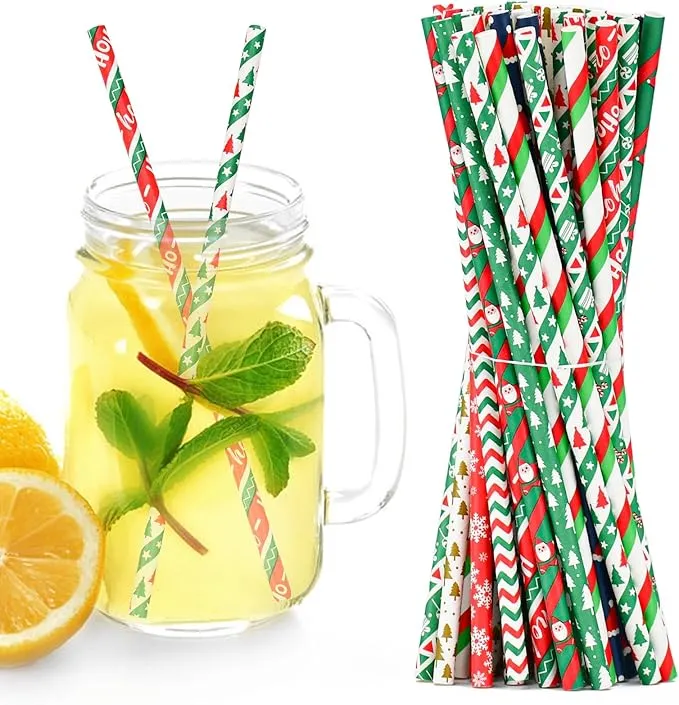 Schnäppchen, Deals und Rabattcodes des Tages - Bunte Papierstrohhalme für Weihnachten