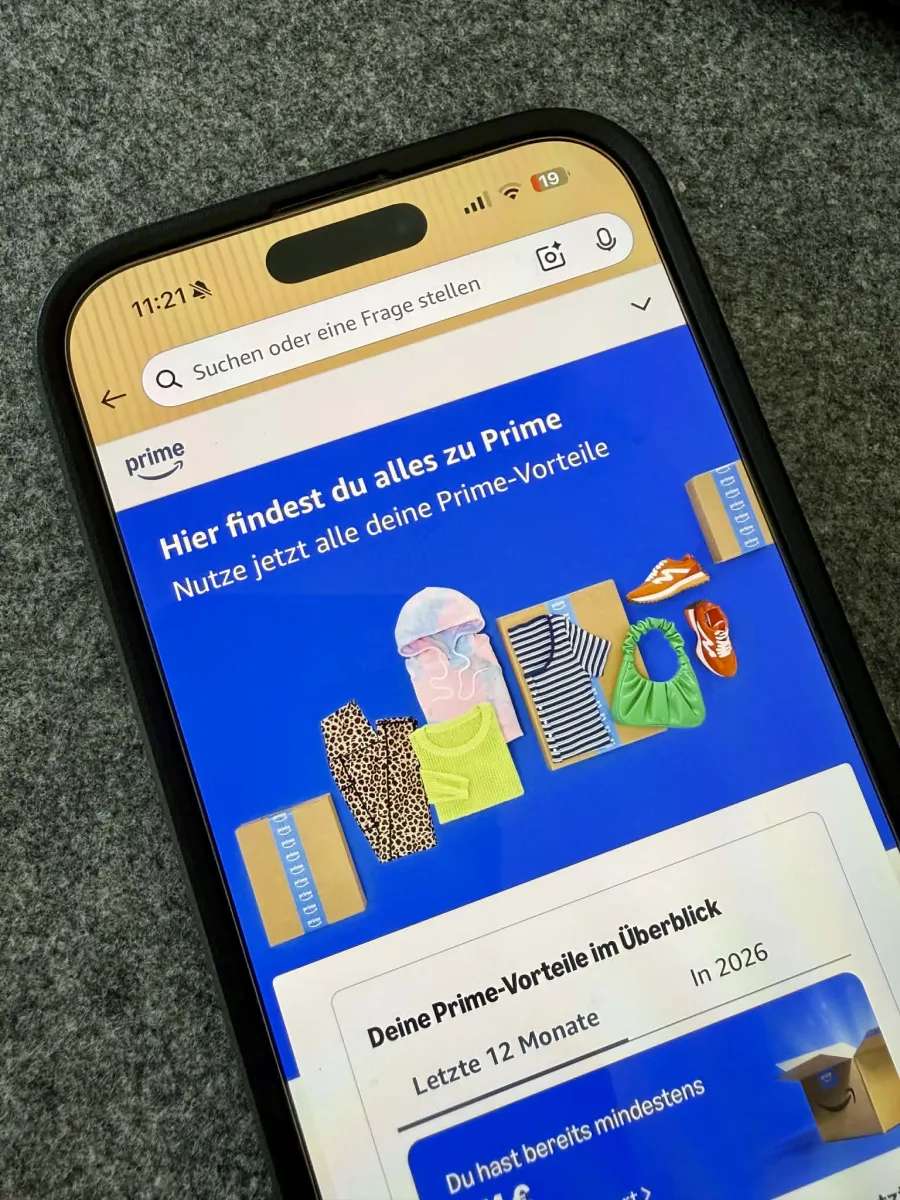 Amazon Prime-Anzeige Auf Einem Smartphone