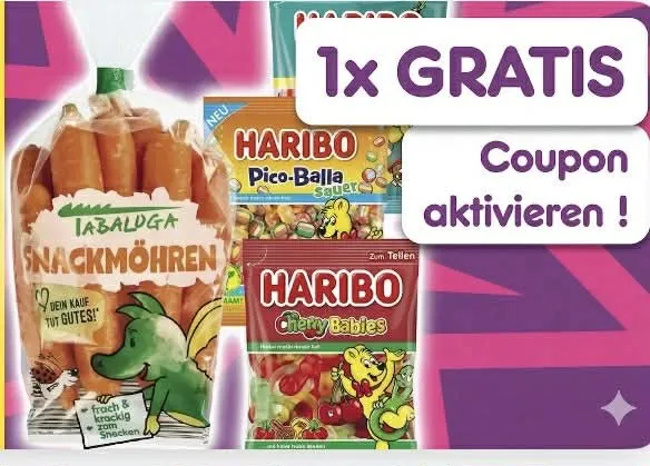 Gratis Haribo oder Snackmöhren bei Netto MD sichern