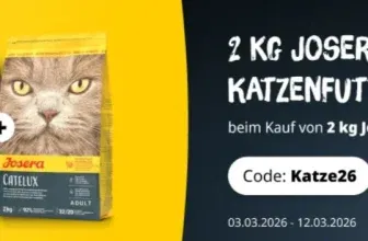 Josera Katzenfutter Aktion: 2 kg Katzenfutter kaufen, 2 kg gratis