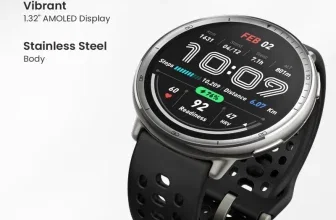 Amazfit Active 2 Smartwatch 44mm mit schwarzem Silikon-Armband