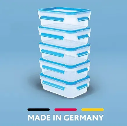 Emsa Clip & Close Frühstücks-Set 5x Frischhaltedosen (100% dicht/gefrierfest/mikrowellensicher) für 18,99 € inkl. Prime-Versand (statt 27,00 €)