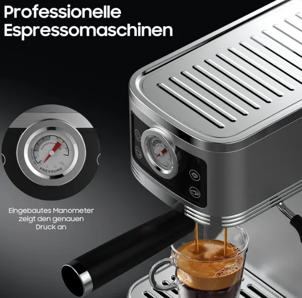 Amazon de iceagle Espresso Siebtraegermaschine 20 Bar Italienischer Pumpe 1350W Espressomaschine Edelstahl Schnäppchen, Deals Und Rabattcodes Des Tages - Espresso Siebträgermaschine Mit 20 Bar Italienischer Pumpe Und 1350W Edelstahl