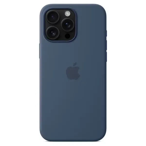 Apple Silikon-Case MagSafe für das Apple iPhone 16 pro Max Denim für 20,00 € inkl. Versand