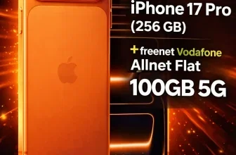 Schnäppchen, Deals und Rabattcodes des Tages - Apple iPhone 17 Pro 256 GB mit freenet Vodafone Allnet-Flat 100GB 5G