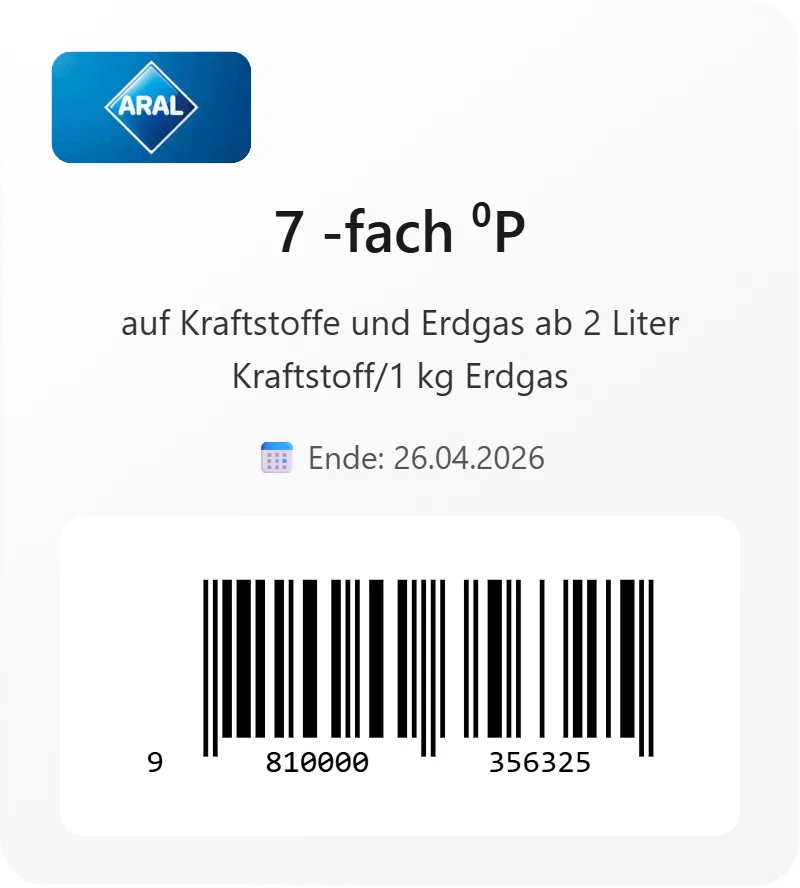 Aral 7 EAN 9810000356325 Schnäppchen, Deals und Rabattcodes des Tages - Aral 7