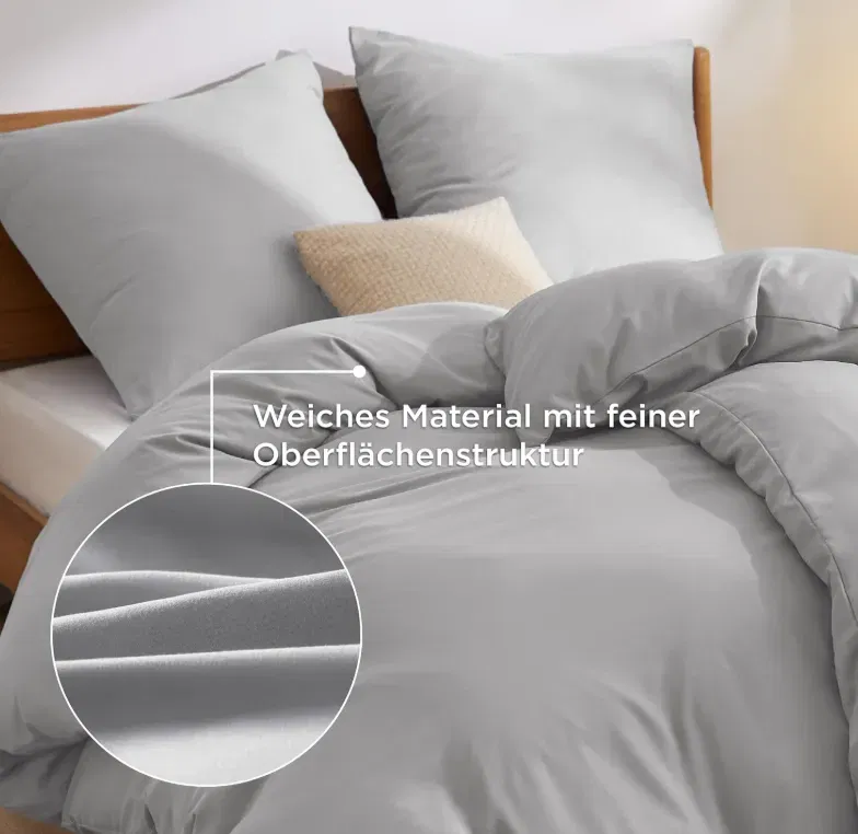 Schnäppchen, Deals und Rabattcodes des Tages: Bettwäsche in Silbergrau