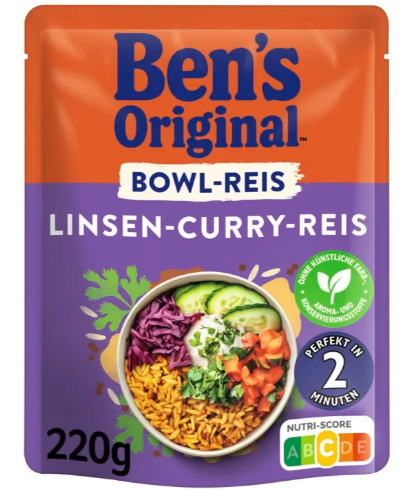 BEN S ORIGINAL™ Express Bowl Reis Linsen Curry Schnäppchen, Deals und Rabattcodes des Tages - BEN'S ORIGINAL™ Express Bowl Reis Linsen Curry