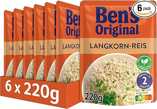 BEN’S ORIGINAL Express Reis Original-Langkorn 6er Pack (6x220g) ab 8,39 € inkl. Prime-Versand