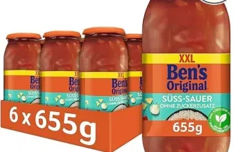 BEN'S ORIGINAL Sauce Süss-Sauer ohne Zuckerzusatz 6er Pack (6x655g) ab 16,15 € inkl. Prime-Versand