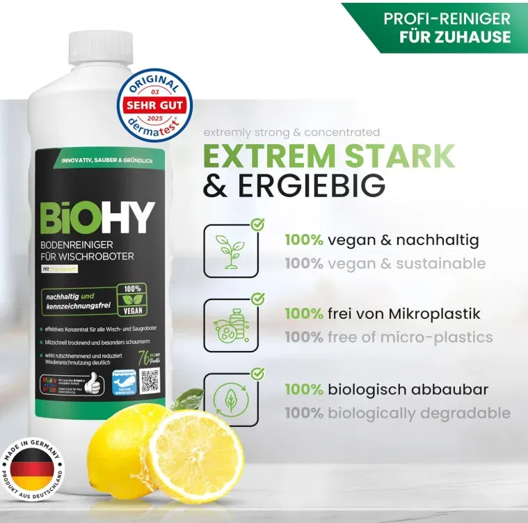 Schnäppchen, Deals Und Rabattcodes Des Tages: Biohy Bodenreiniger Konzentrat Für Wischroboter 1L Flasche