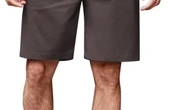 COOFANDY Herren Leinen Shorts in grau