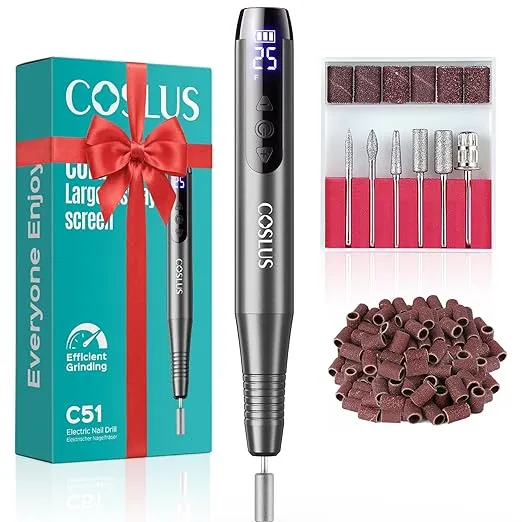 COSLUS Kabellos Tragbar Elektrischer Nagelfräser