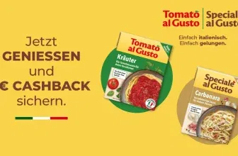 1 € Cashback auf Tomato al Gusto oder Speciale al Gusto Saucen