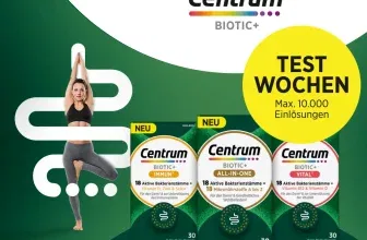 Centrum BIOTIC+ gratis testen - Bild eines Werbebanners