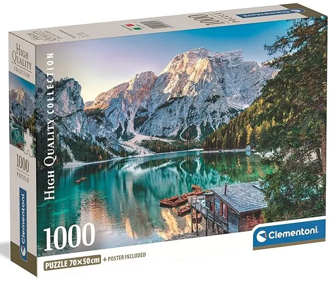 Clementoni Puzzle Emerald Braies Lake 39934 (1000 Teile Erwachsene Collection)