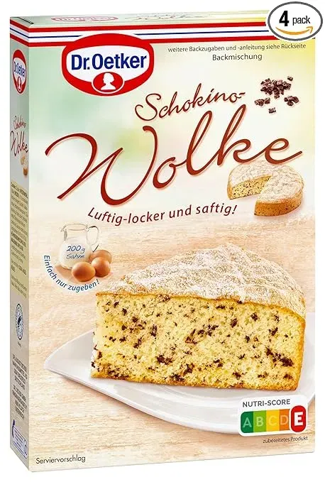 Dr. Oetker Schokino-Wolke Backmischung (4x485g) ab 9,98 € inkl. Prime-Versand (statt 15,16 €)