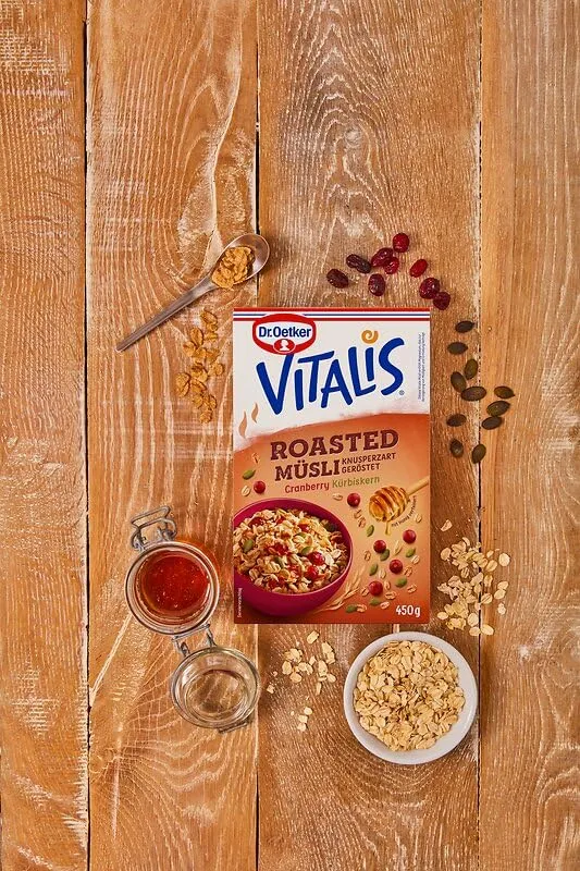 Dr. Oetker Vitalis Roasted Muesli Cranberry Kuerbiskern Tisch Schnäppchen, Deals und Rabattcodes des Tages: Dr. Oetker Vitalis Roasted Muesli Cranberry Kürbiskern Tisch
