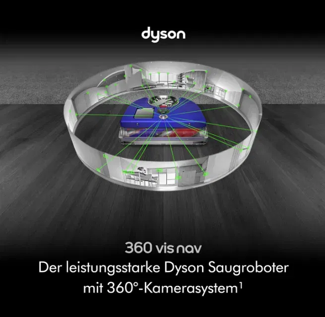 Dyson 360 Vis NAV Saugroboter Dyson 360 Vis Nav Saugroboter In Blau