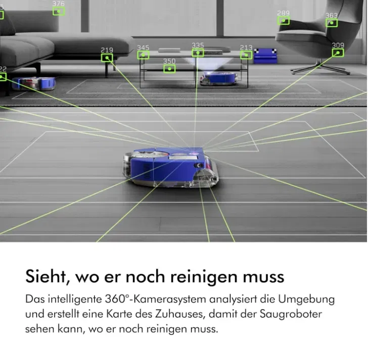 Dyson 360 Vis NAV Saugroboter Dyson 360 Vis Nav Saugroboter In Blau