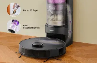 EUREKA E20 Plus Saugroboter mit Absaugstadion (8000 Pa Saugkraft)