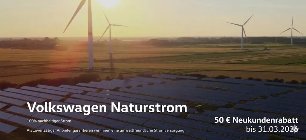 Elli (Volkswagen Naturstrom) Gutschein mit 50 € Neukunden-Bonus sichern