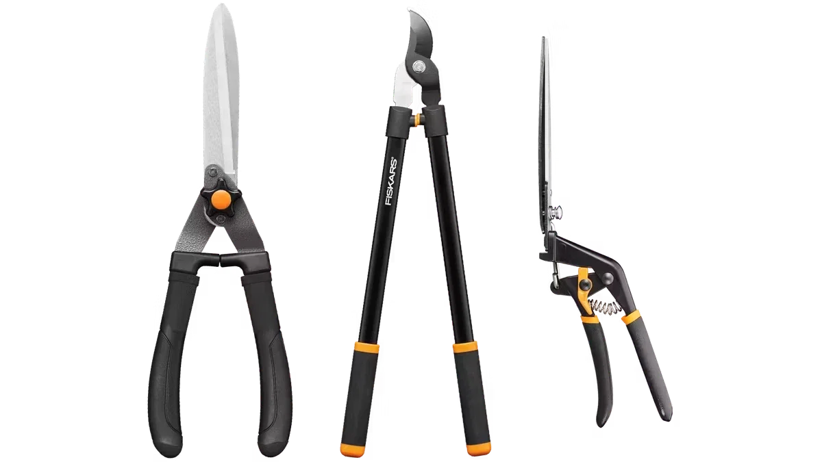 Fiskars Gartenscheren-Set Ast- Hecken- & Grasschere