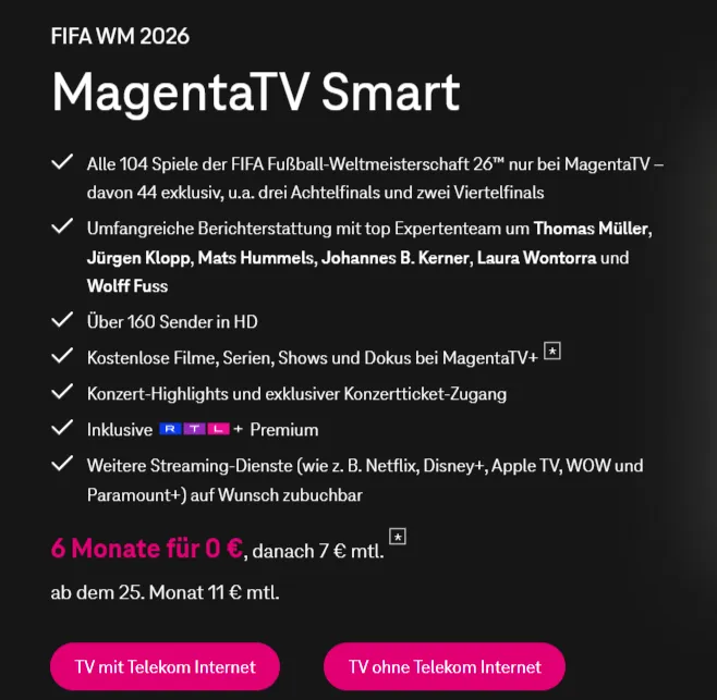 MagentaTV Smart Angebot