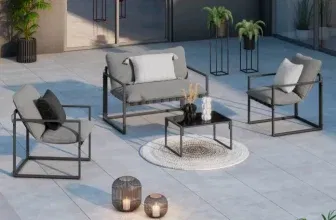 Gartenset Lucia Schwarz/Hellgrau (4-teilig) ab 79,99 € ABHOLUNG (statt 149,99 €)