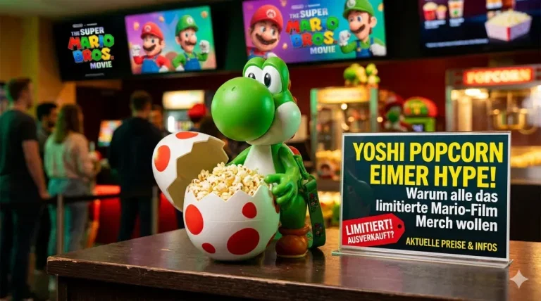 Yoshi Popcorn Eimer: Warum der Hype um das limitierte Mario-Film-Merch eskaliert