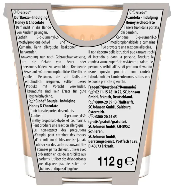Schnäppchen, Deals und Rabattcodes des Tages - Glade Duftkerze Honey Chocolate 112 g