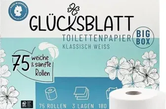 Glücksblatt Toilettenpapier Box 3-lagig 75 Rollen x 180 Blatt