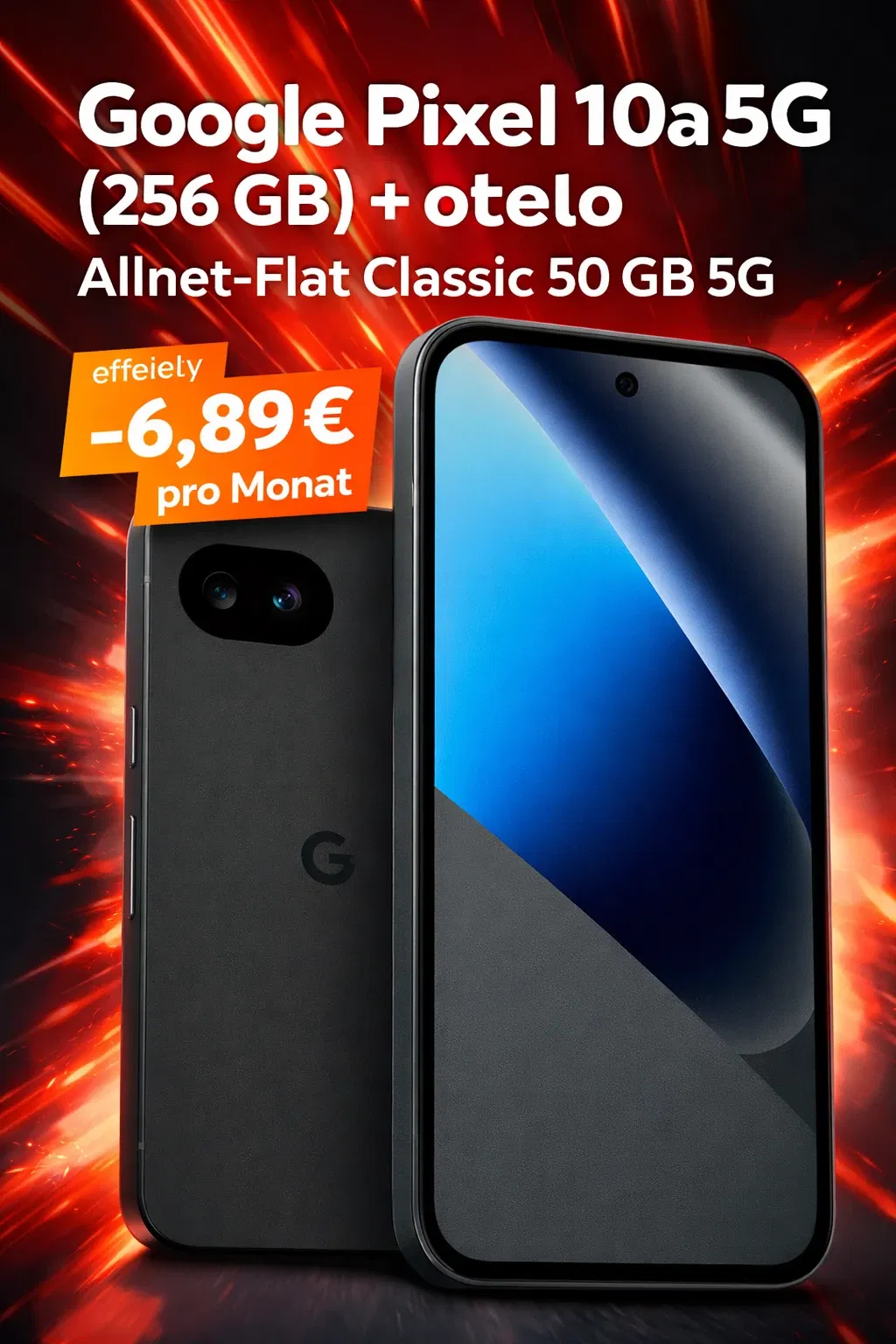 Logitel: Google Pixel 10a 5G (256 GB) + otelo Allnet-flat Classic 50 GB 5G für 19,99 € / Monat + 13,99 € einmalig